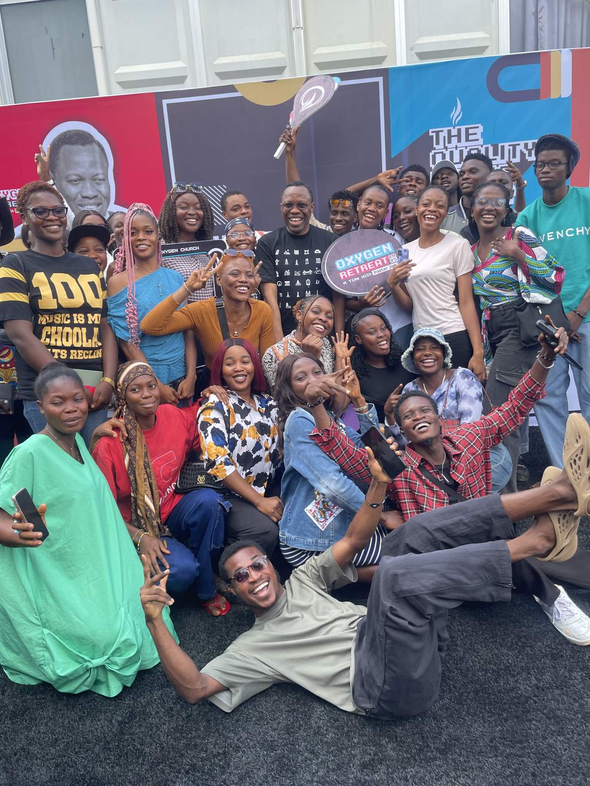 The Oxygen Church community together