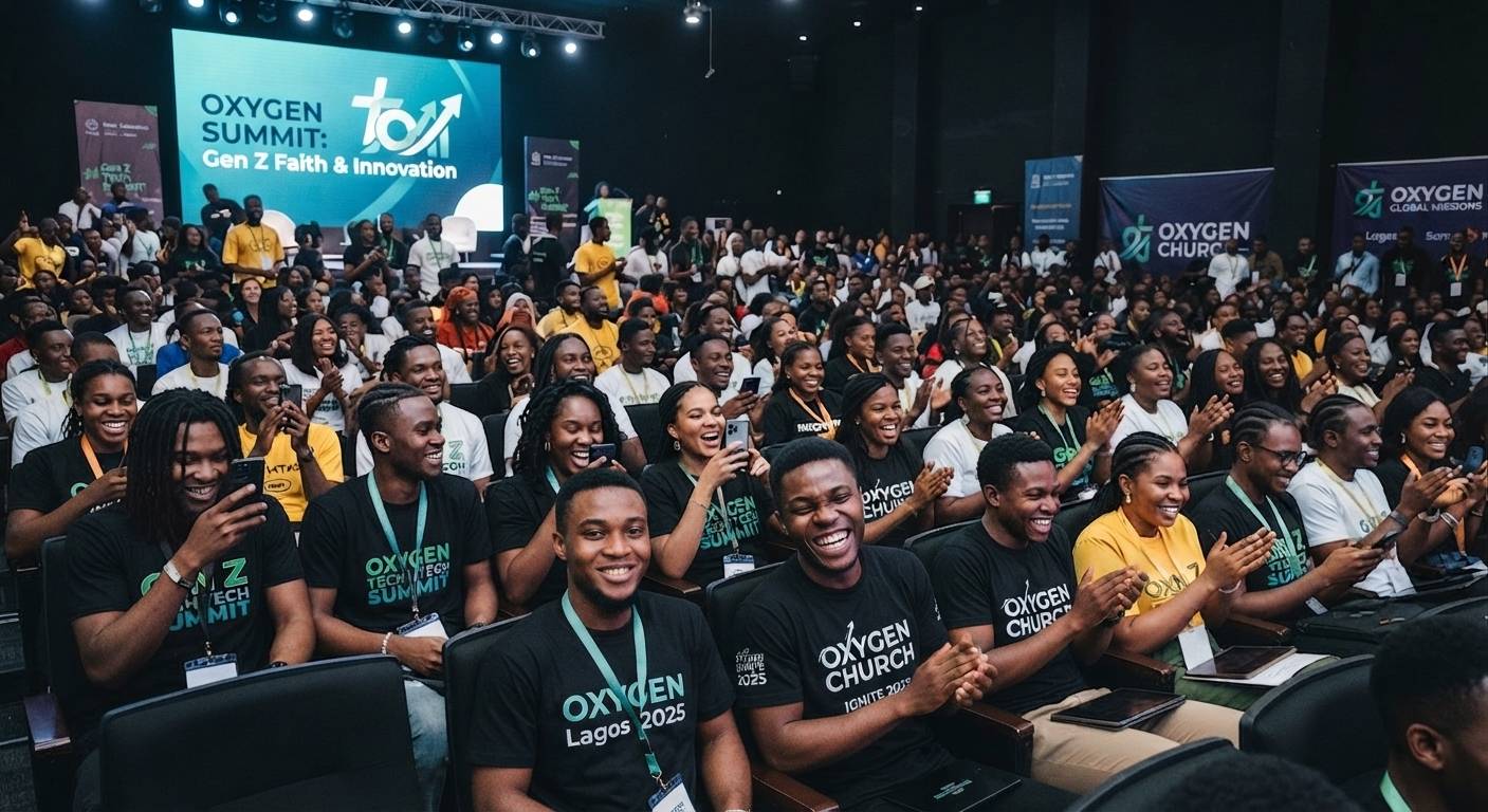 A full room at an Oxygen gathering
